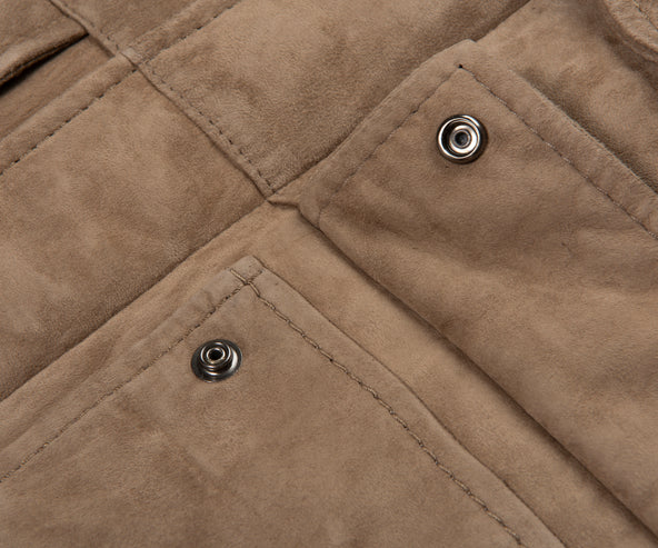 Paul & Shark Brown Suede Aqua Leather Jacket