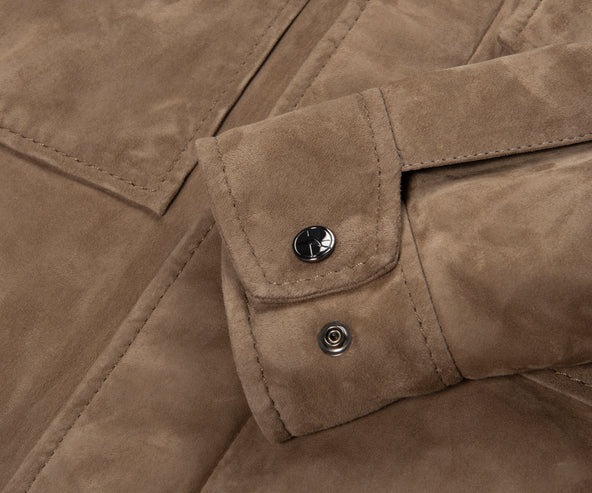Paul & Shark Brown Suede Aqua Leather Jacket
