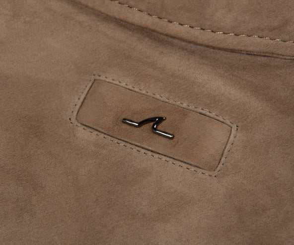 Paul & Shark Brown Suede Aqua Leather Jacket