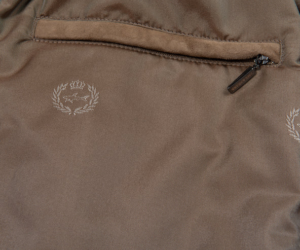 Paul & Shark Brown Suede Aqua Leather Jacket