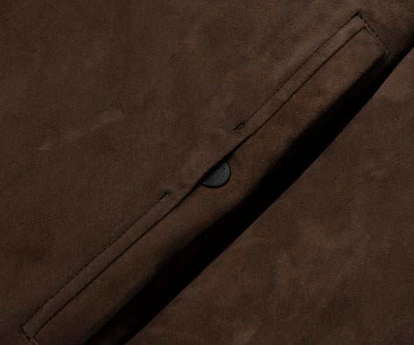 Moncler Brown Cernay Suede Reversible Jacket