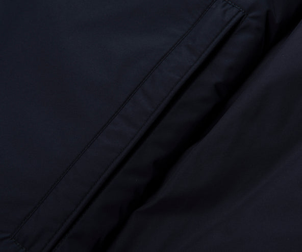 Moncler Navy Nohedes Leather Pocket Hooded Jacket