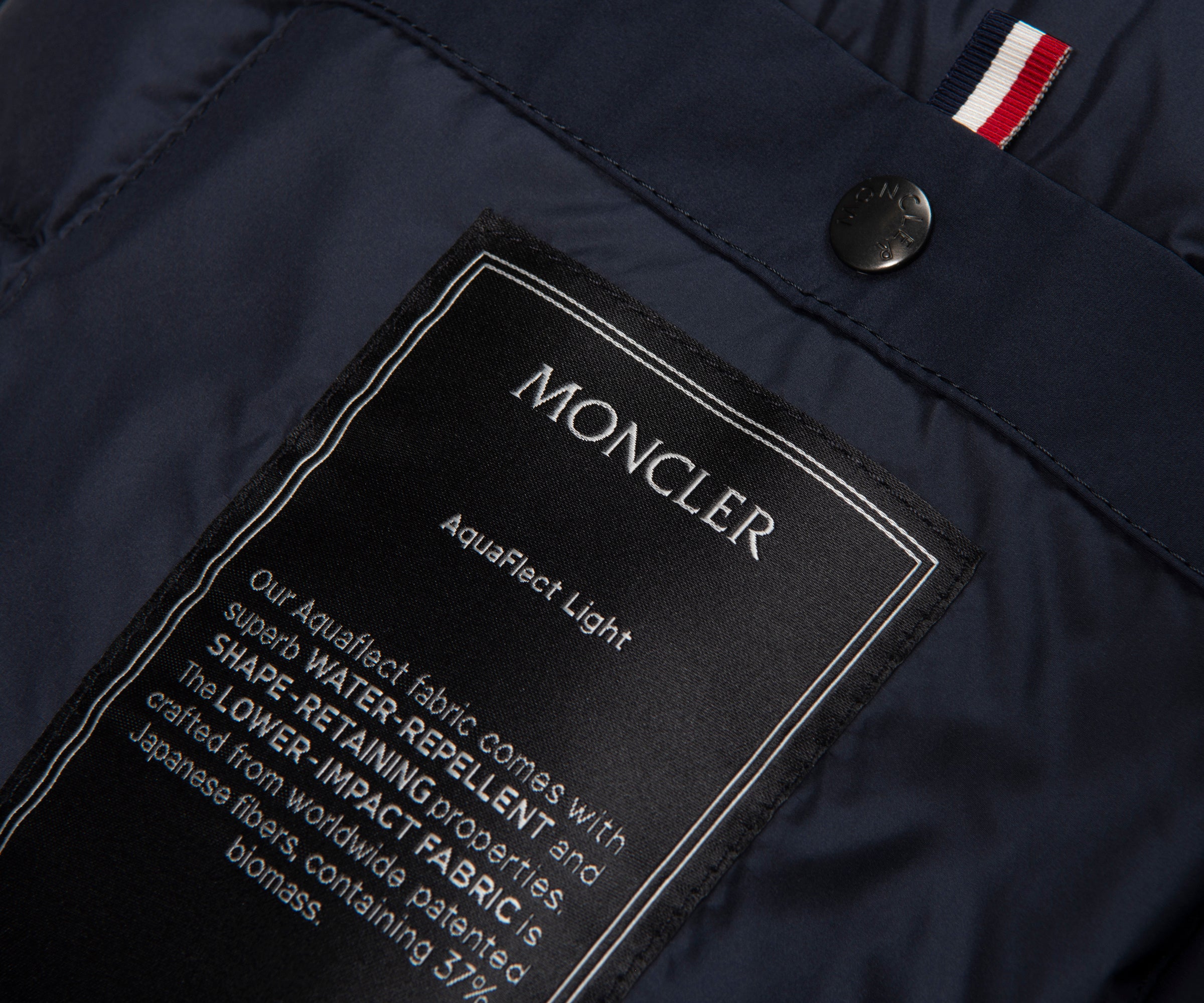 Moncler Navy Nohedes Leather Pocket Hooded Jacket