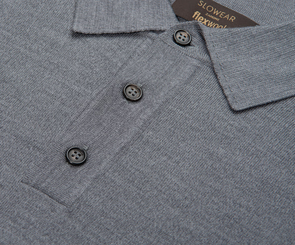 Slowear Grey long Sleeve Polo