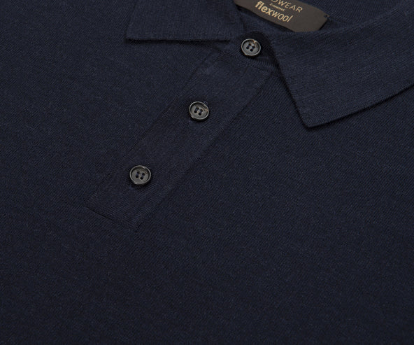Slowear Navy long Sleeve Polo