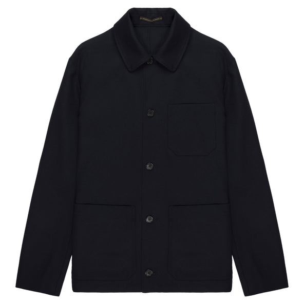 Slowear Navy Wool Chore Jacket