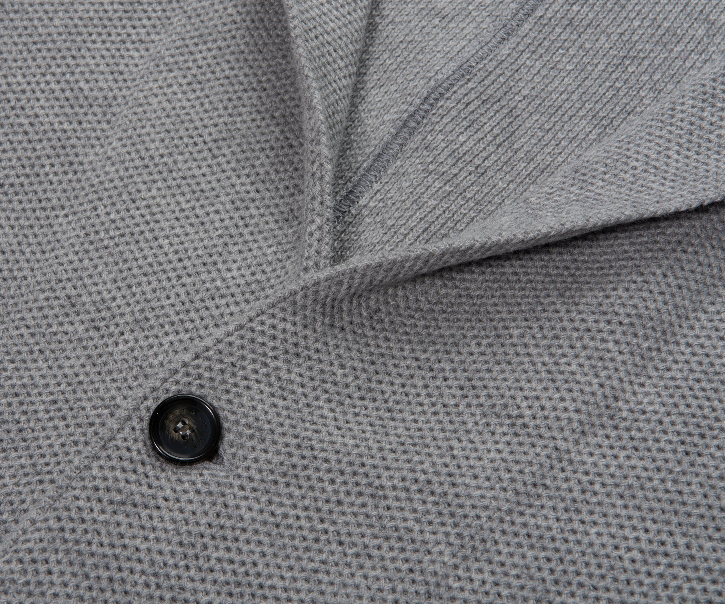 Paul & Shark Grey Waffle Merino Wool Blazer