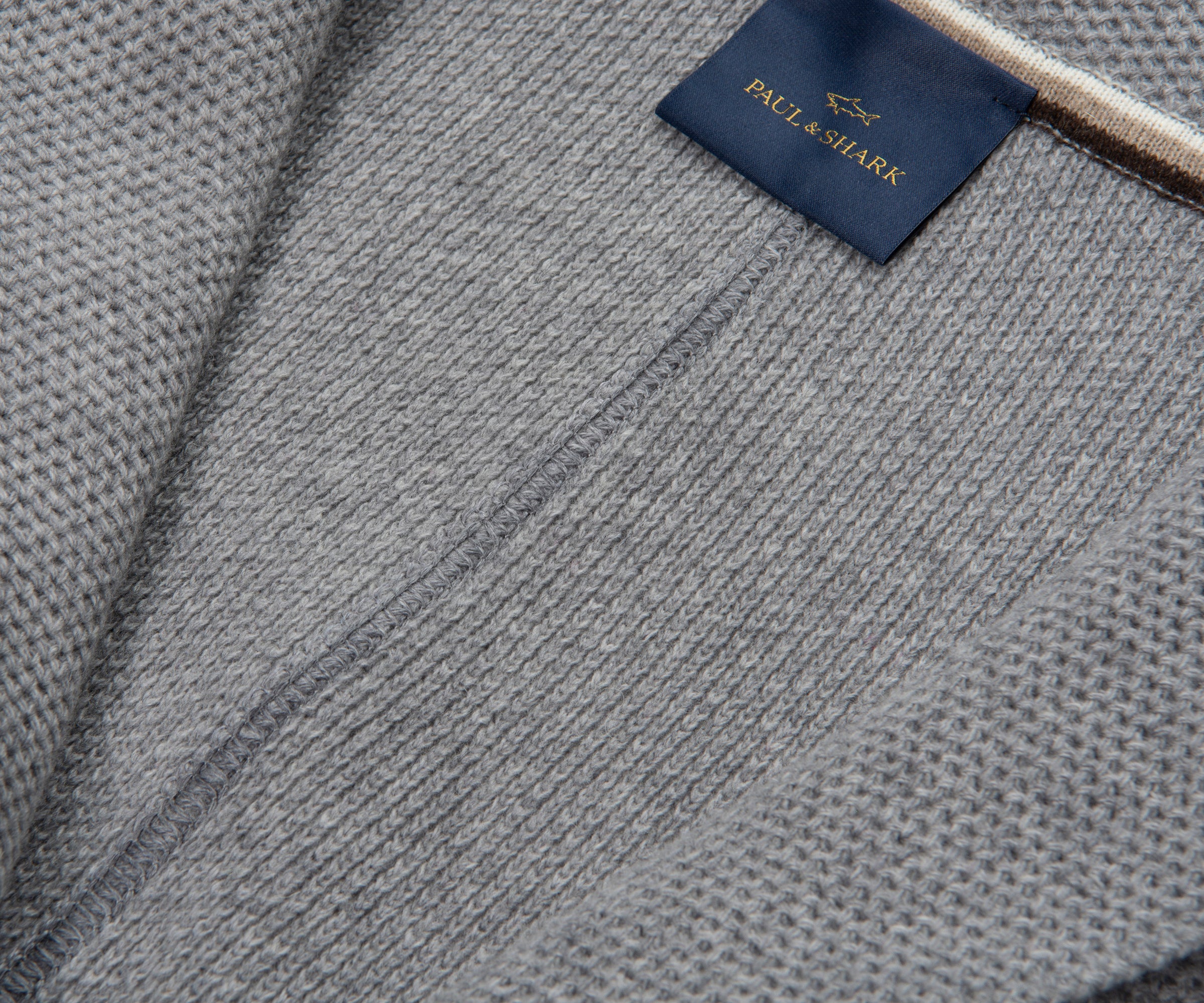 Paul & Shark Grey Waffle Merino Wool Blazer