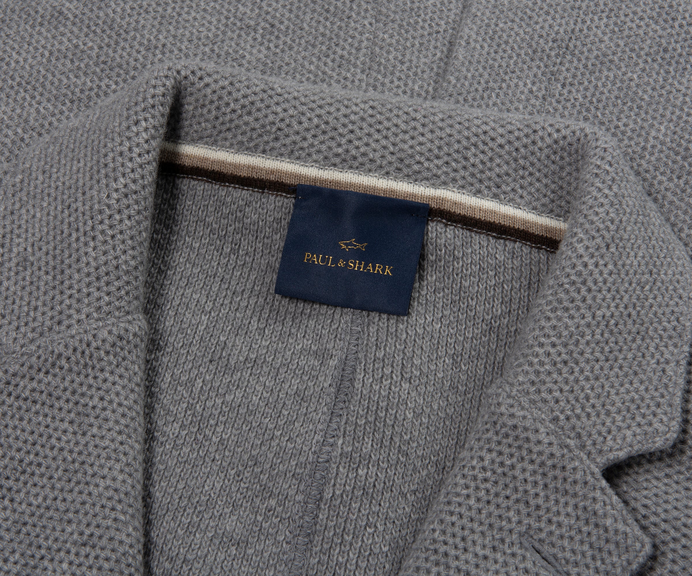Paul & Shark Grey Waffle Merino Wool Blazer