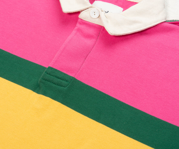 Drake's Bright Multi Panel Rugby Shirt
