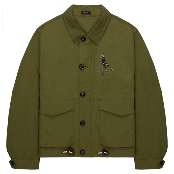 Drakes Olive Cotton Blouson Jacket