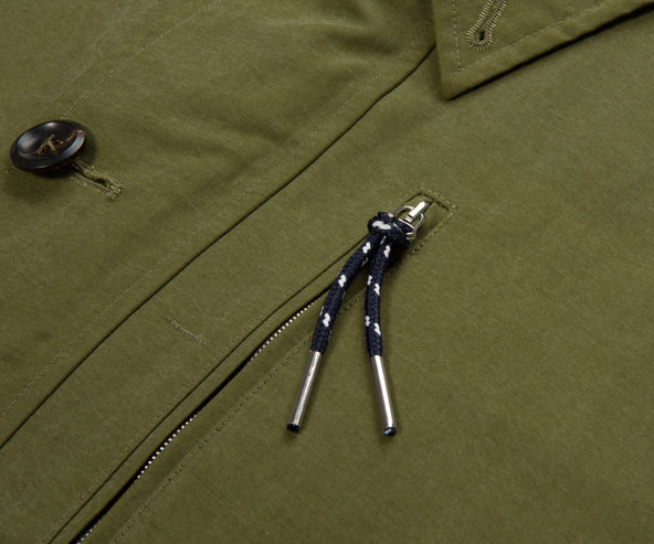 Drakes Olive Cotton Blouson Jacket