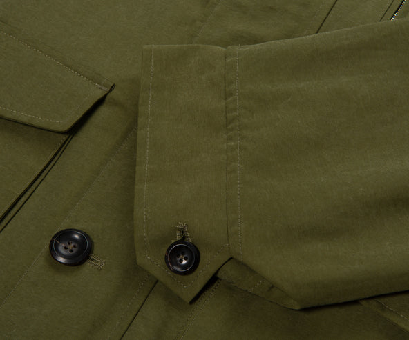 Drakes Olive Cotton Blouson Jacket
