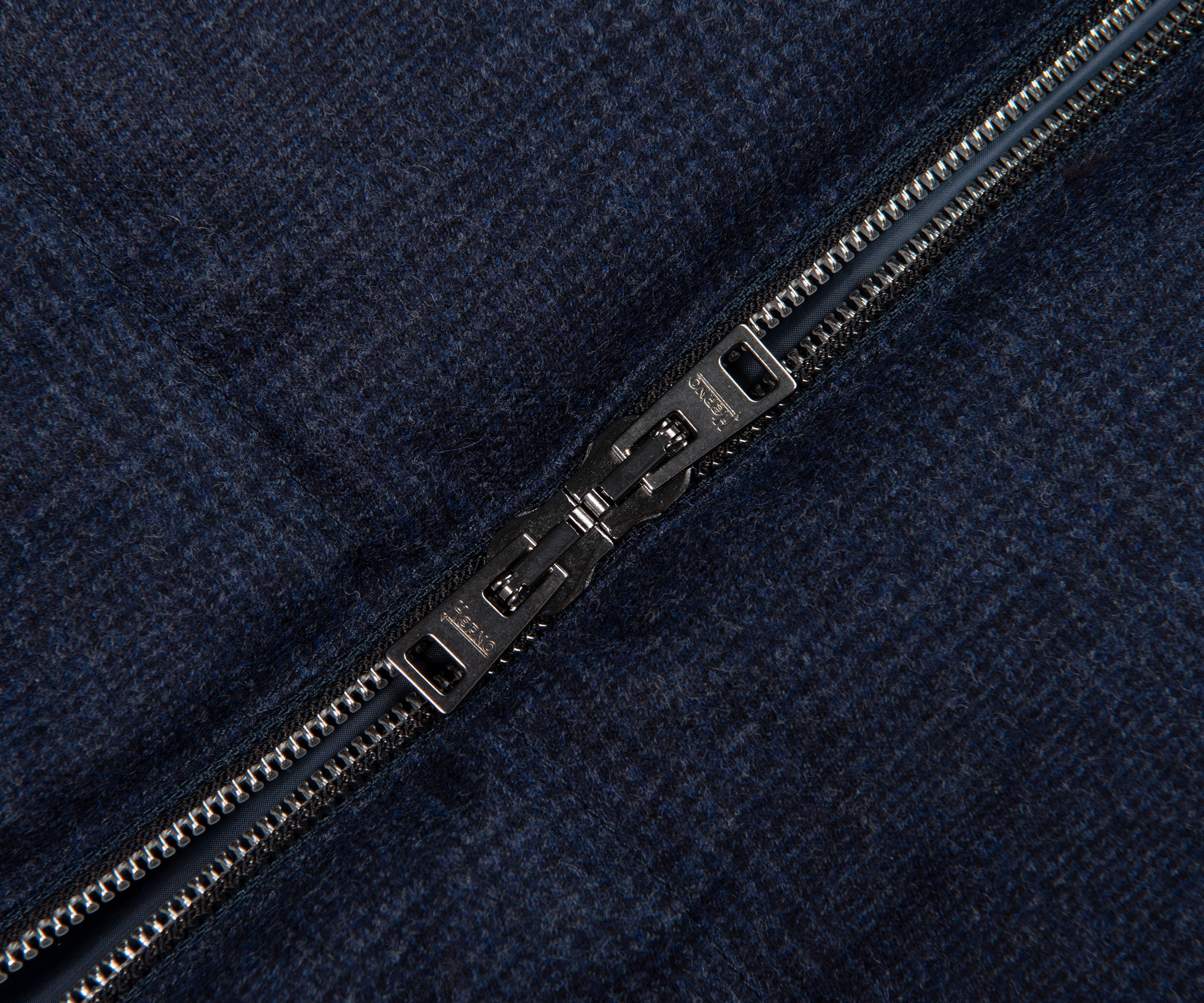 Herno Navy Checked Wool Puffer Bomber