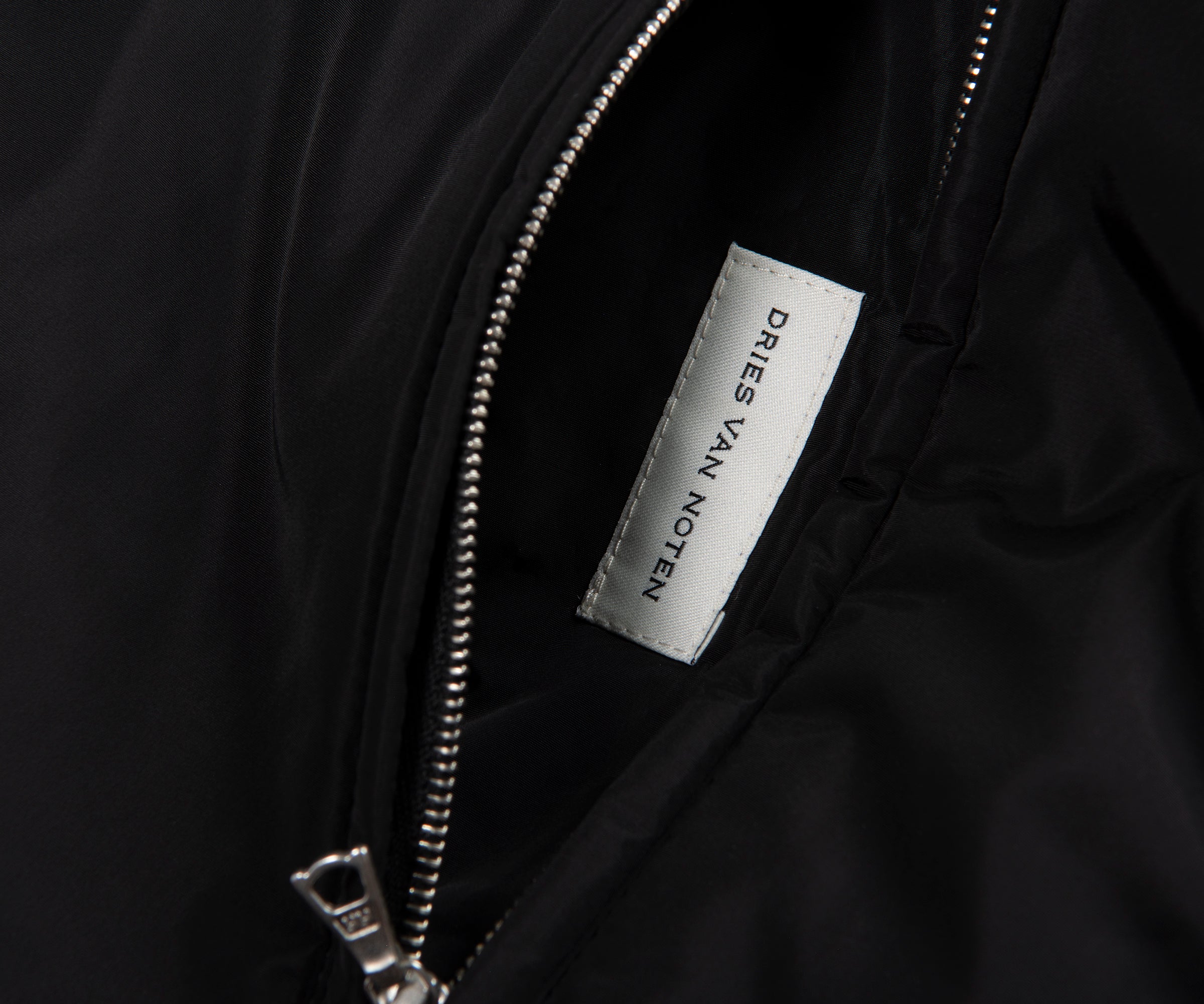 Dries Van Noten Black Vorries reversible Bomber Jacket
