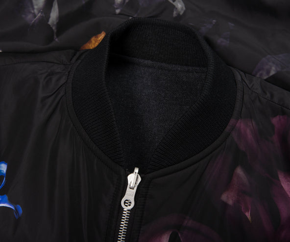 Dries Van Noten Black Vorries reversible Bomber Jacket