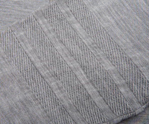 Thom Browne Grey Double Faced Wool Zip Polo