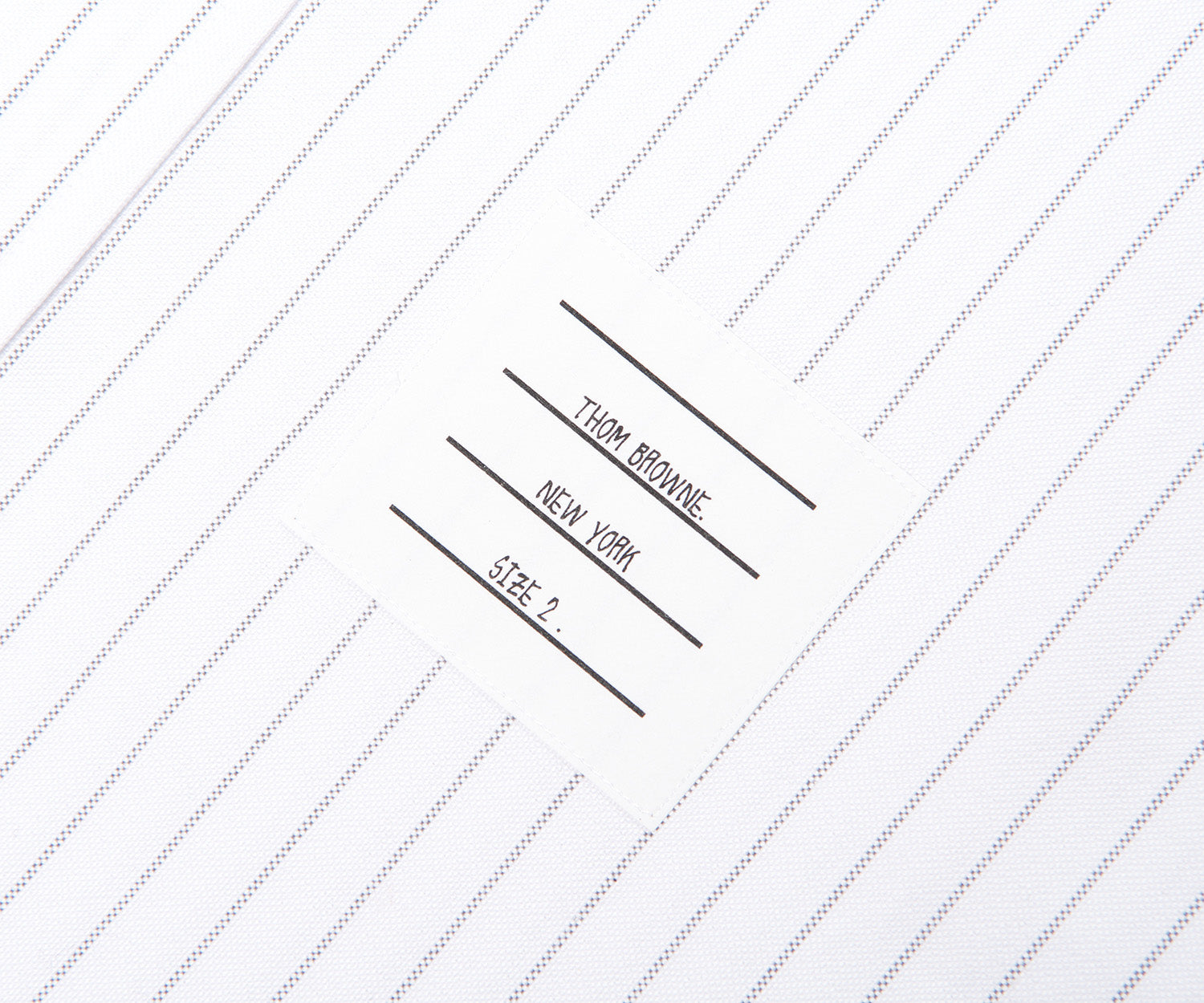 Thom Browne White Striped Shirt With Bird Details