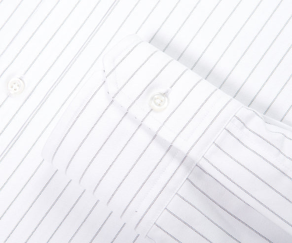 Thom Browne White Striped Shirt With Bird Details