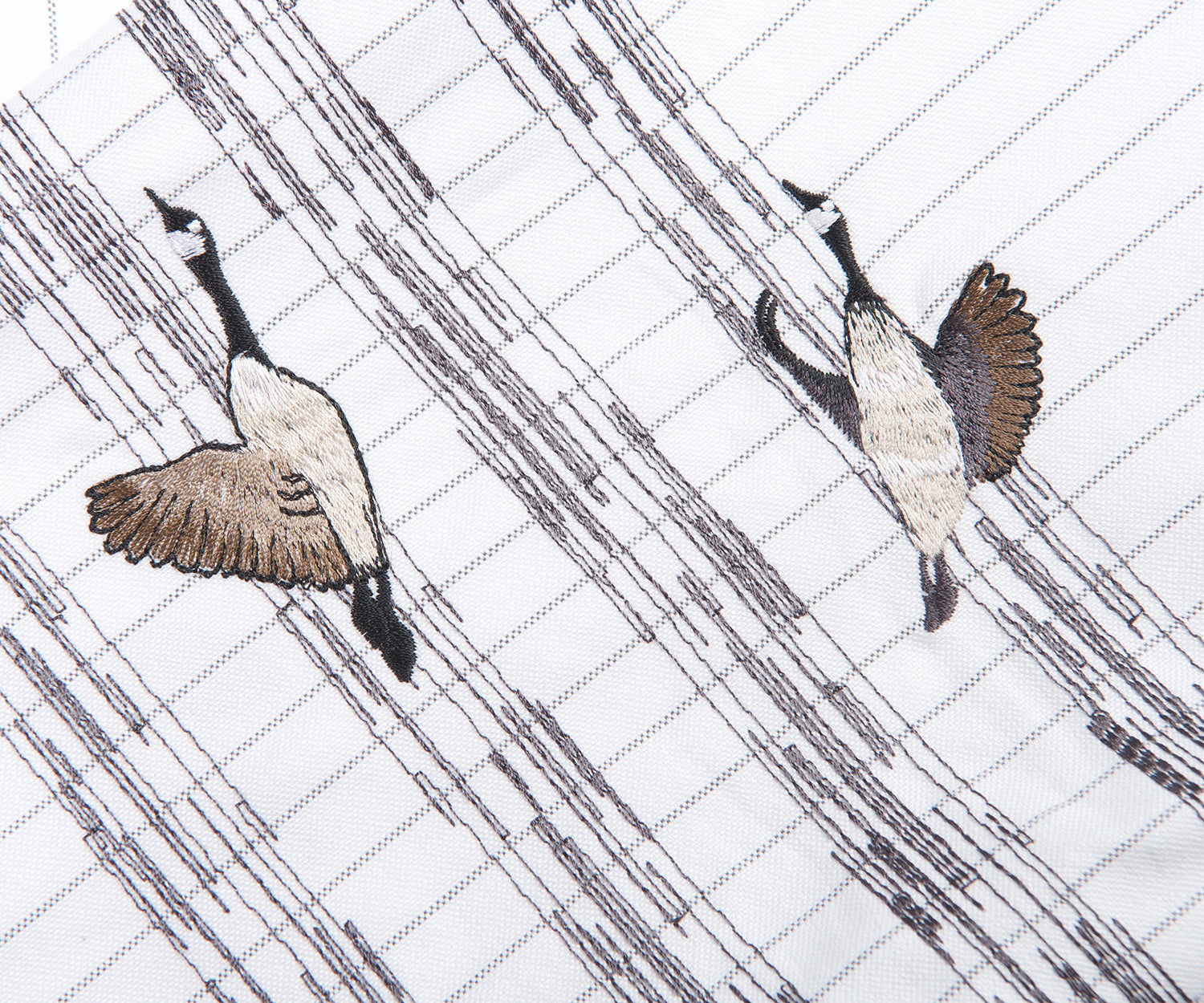 Thom Browne White Striped Shirt With Bird Details