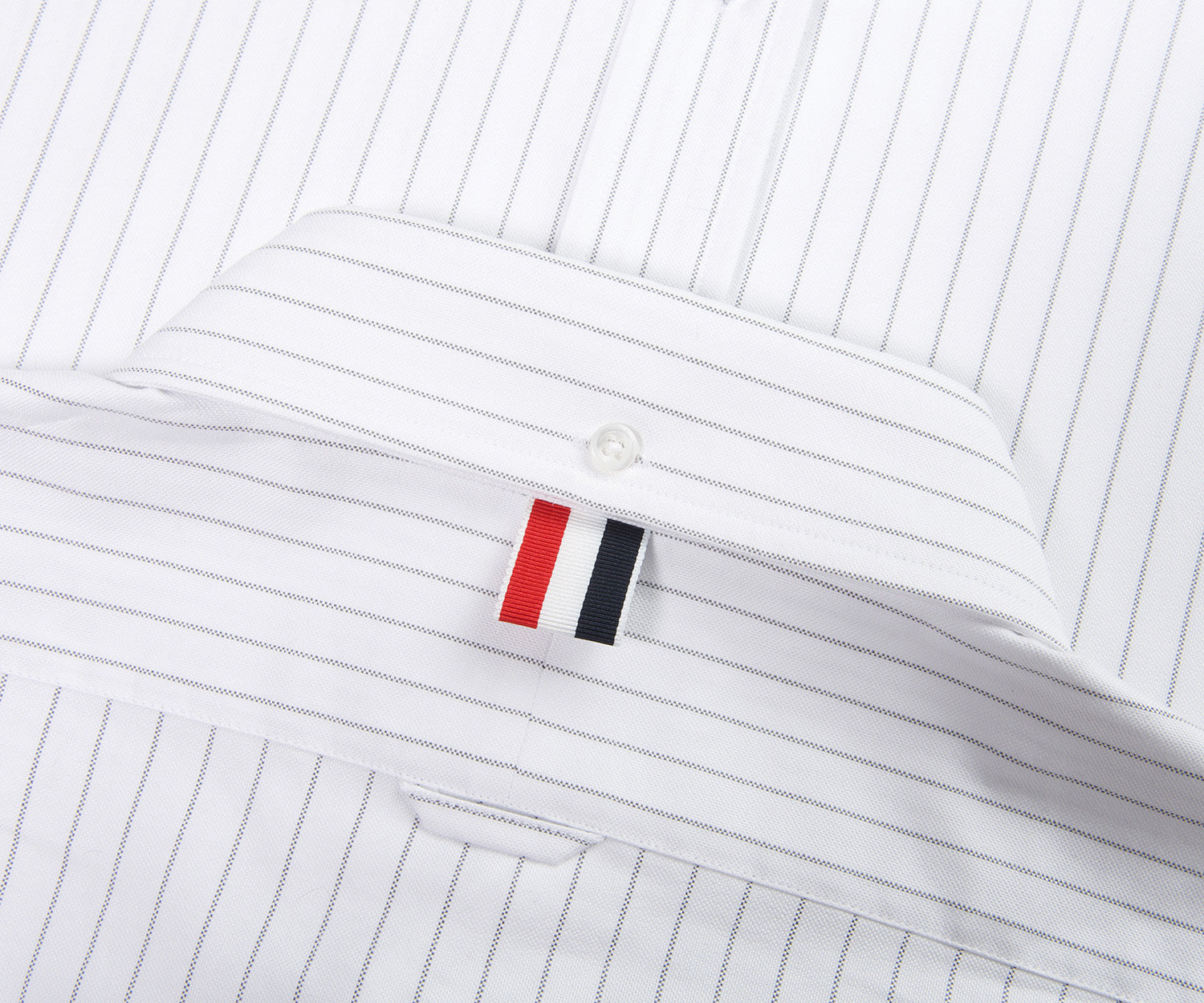 Thom Browne White Striped Shirt With Bird Details