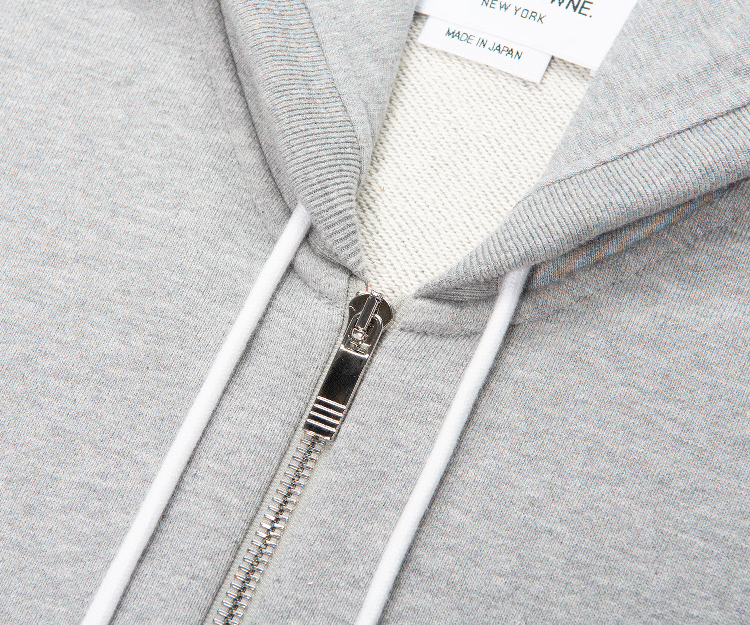 Thom Browne Grey Panelled Full Zip Hoodie