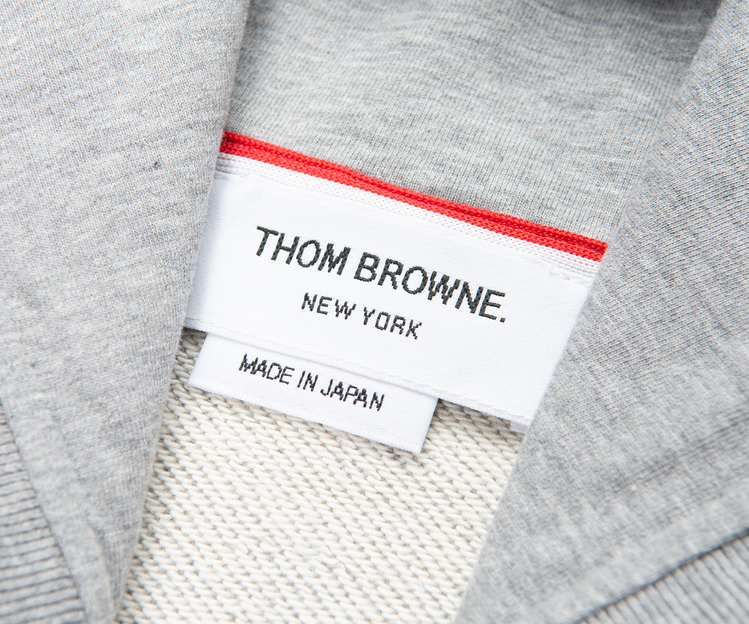 Thom Browne Grey Panelled Full Zip Hoodie