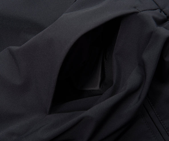 Herno Black Nylon Tie Waist Trousers