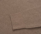 Canali Light Brown Waffle Woollen LS Polo
