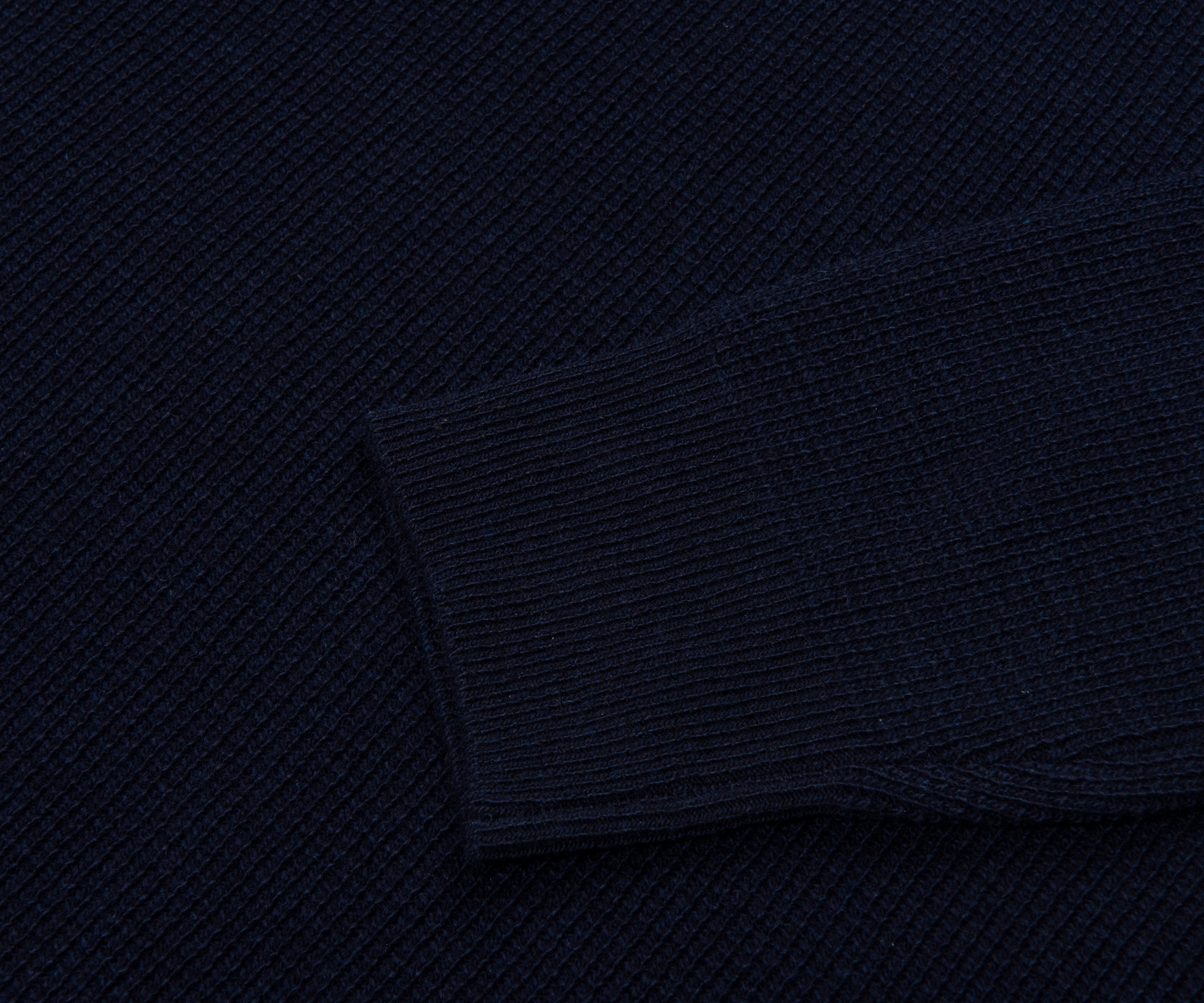 Canali Navy Waffle Woollen LS Polo