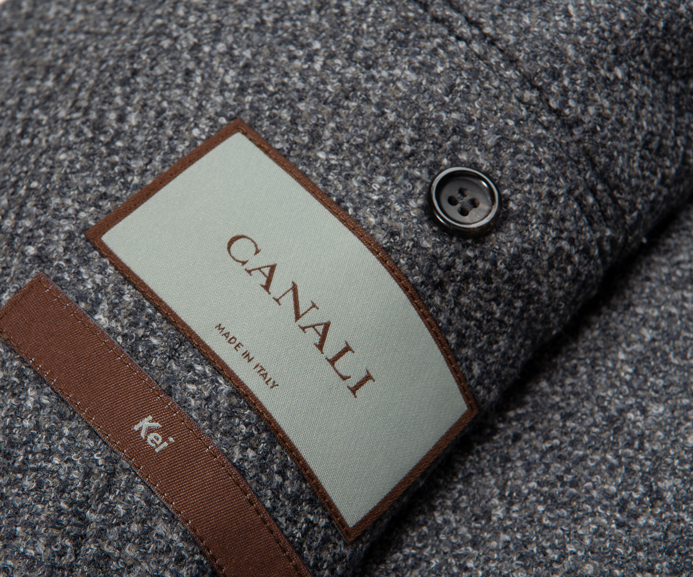 Canali Grey Kei Style Soft Wool Blazer Jacket