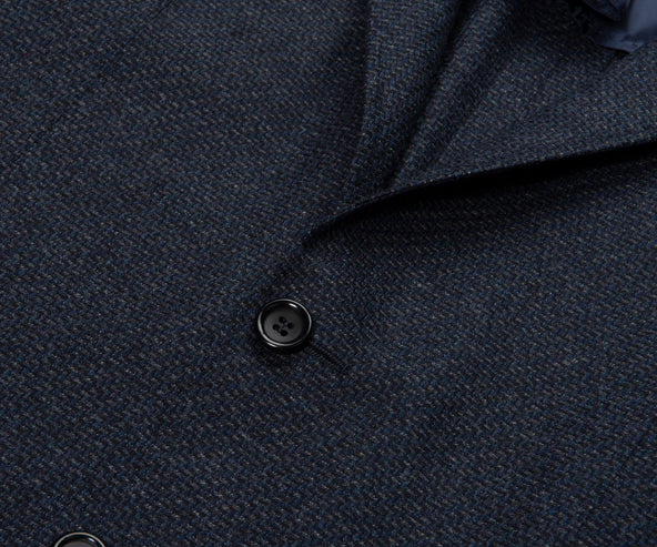 Canali Navy Kei Style Soft Wool Jacket