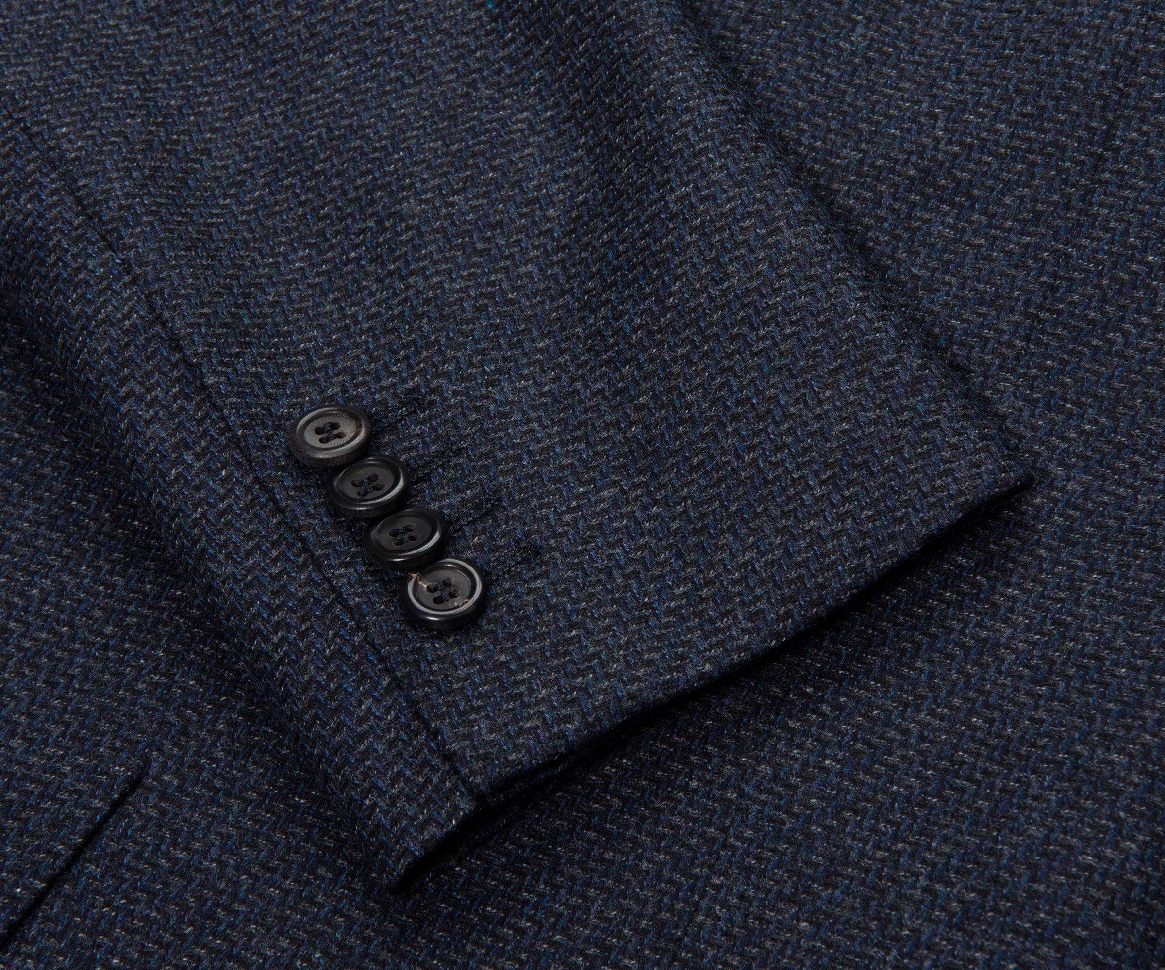 Canali Navy Kei Style Soft Wool Blazer Jacket