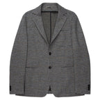 Canali Grey Impeccable Checked Soft Wool Blazer Jacket