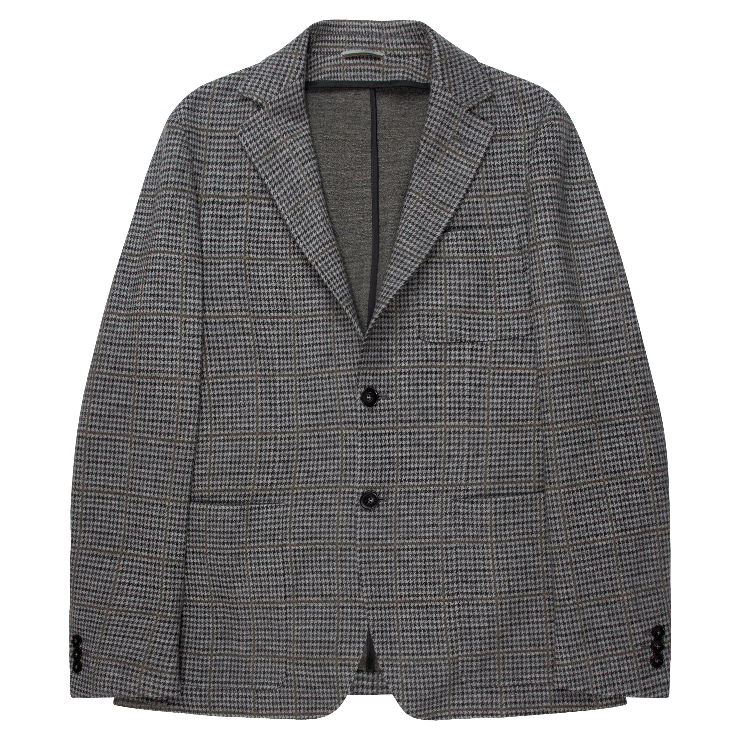Canali Grey Impeccable Checked Soft Wool Blazer Jacket