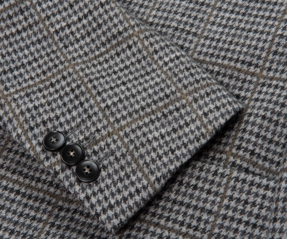 Canali Grey Impeccable Checked Soft Wool Jacket