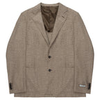 Canali Sand Kei Style Chevron Blazer Jacket