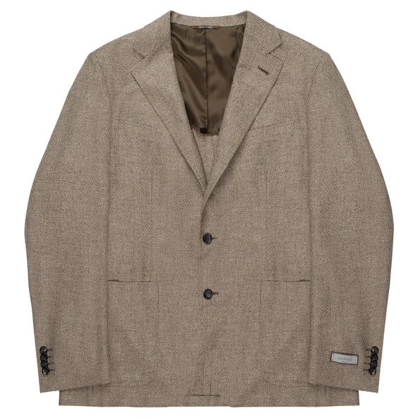Canali Sand Kei Style Chevron Jacket