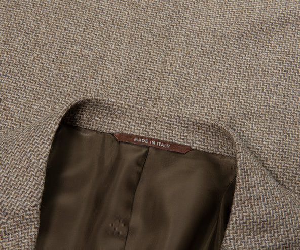 Canali Sand Kei Style Chevron Jacket