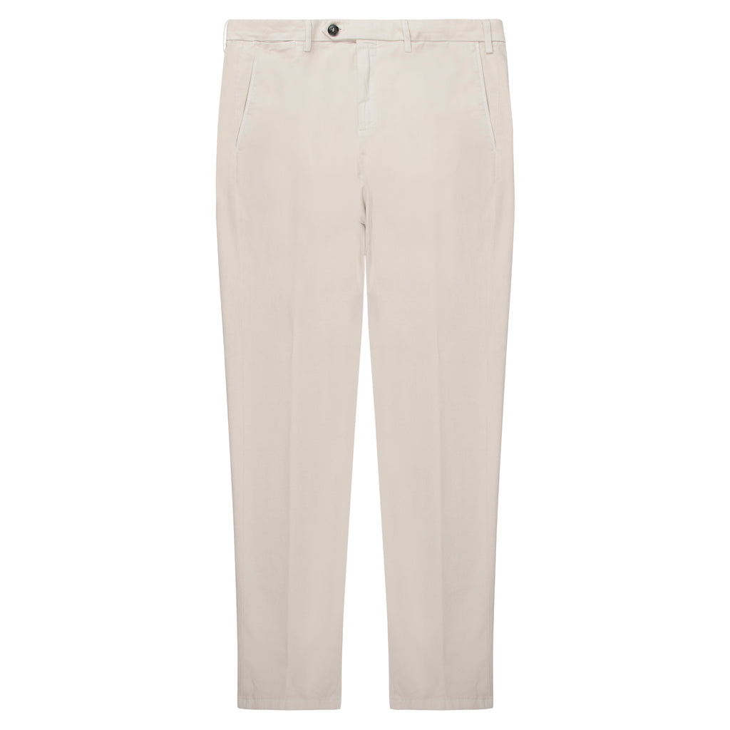 Canali Cream Soft Cotton Trousers