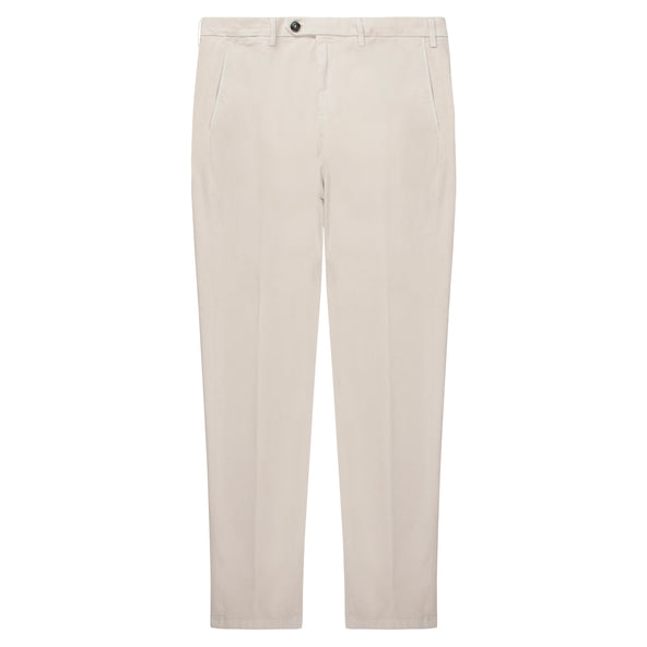Canali Cream Soft Cotton Trousers