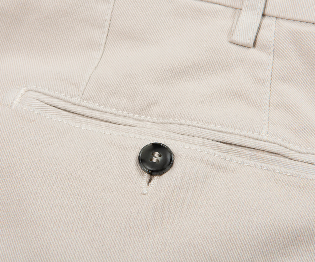 Canali Cream Soft Cotton Trousers