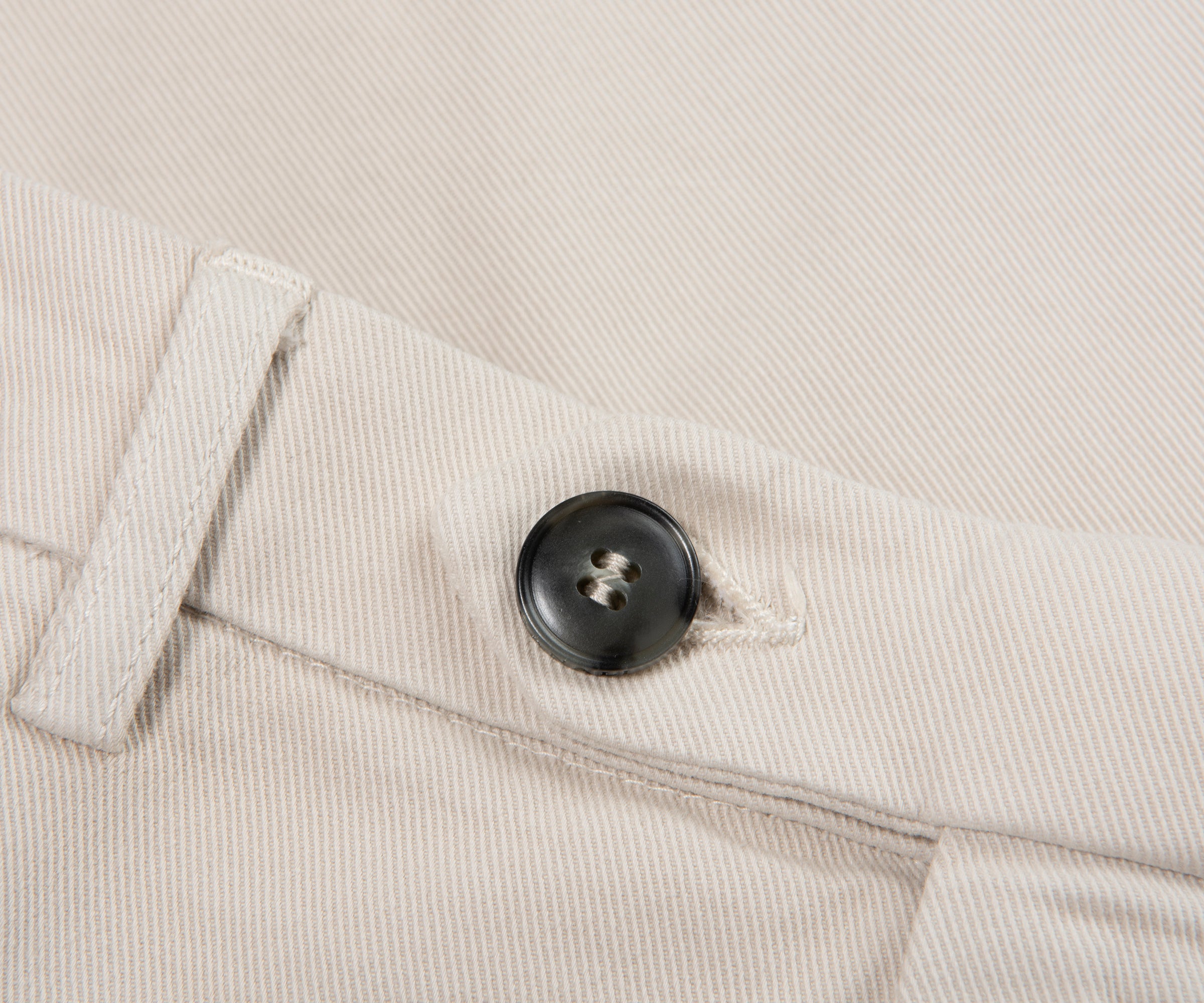 Canali Cream Soft Cotton Trousers