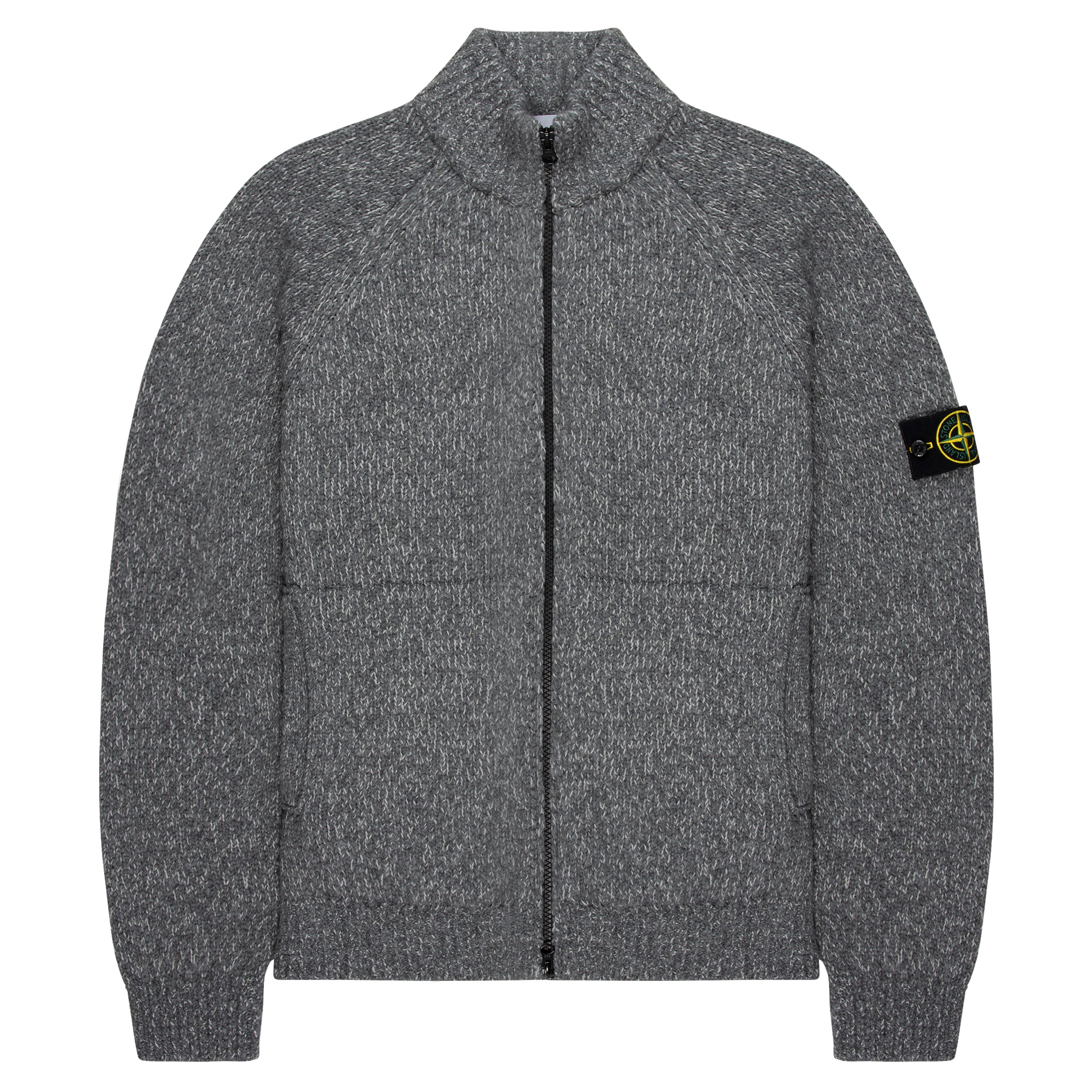 Stone Island Silver Full Zip Cardigan
