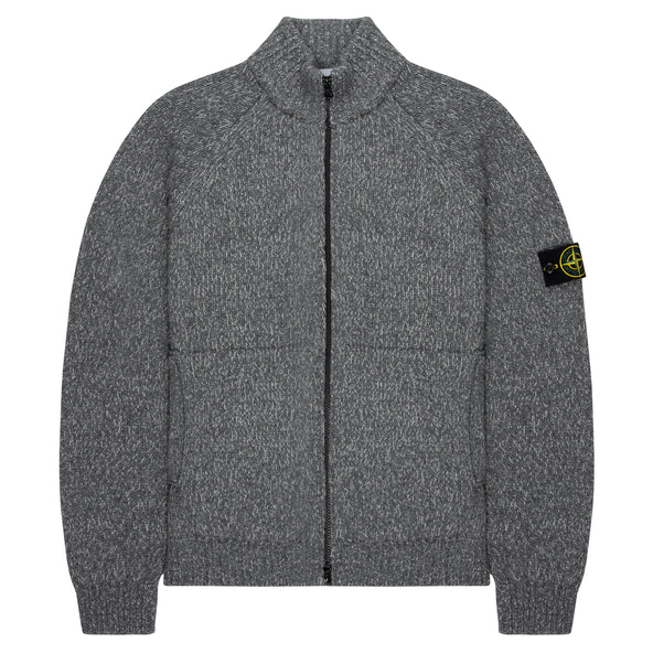 Stone Island Silver Full Zip Cardigan