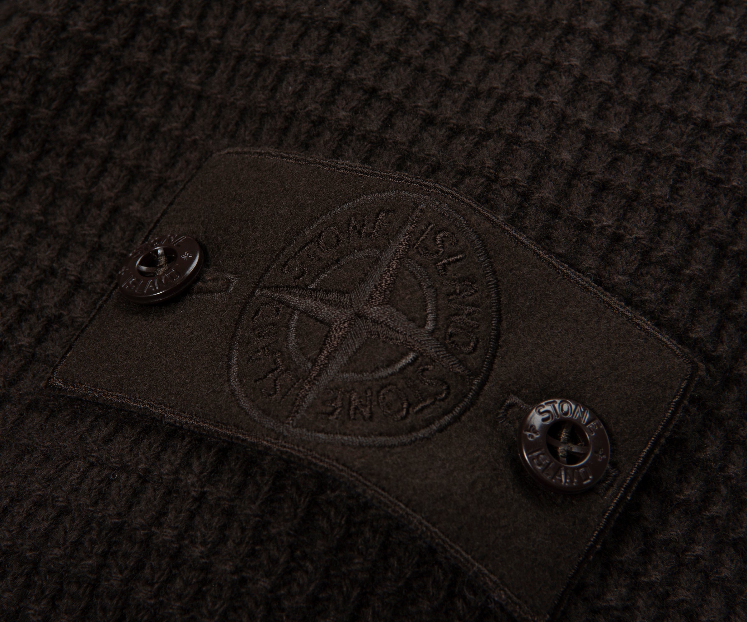 Stone Island Ghost Brown Knitted Full Zip Sweater