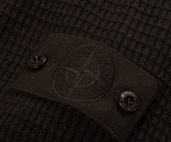 Stone Island Ghost Brown Knitted Full Zip Sweater