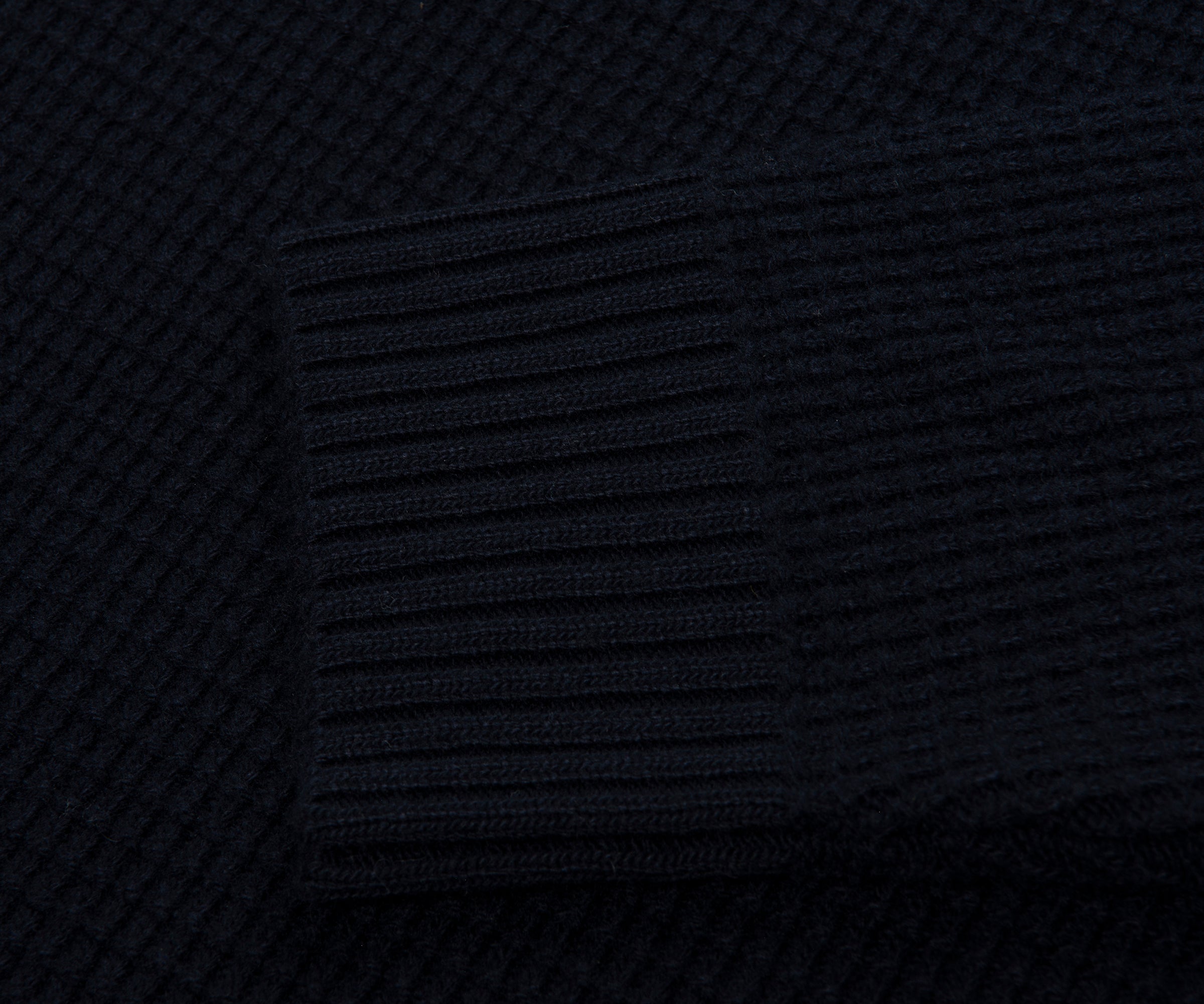Stone Island Ghost Navy Waffle Knitted Sweater