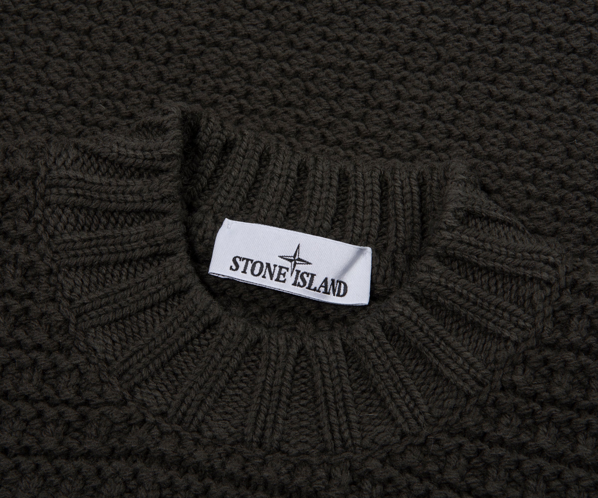 Stone Island Green Chunky Knitted Sweater