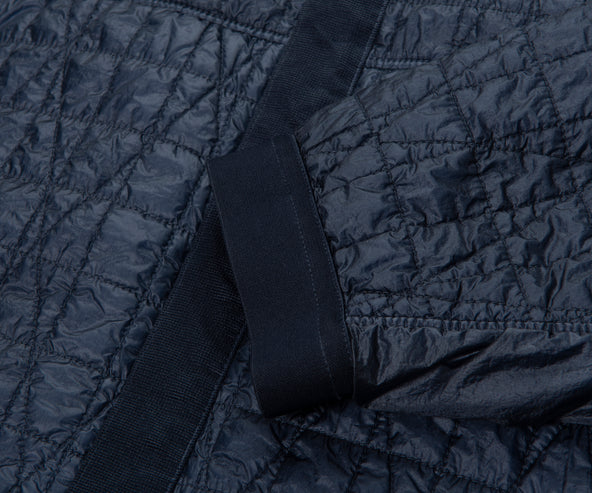 Stone Island Blue Crinkle Reps Ny Quilted Hooded Jacket